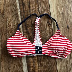Xhilaration 🇺🇸 Red White Blue Star & Stripe Bikini Top